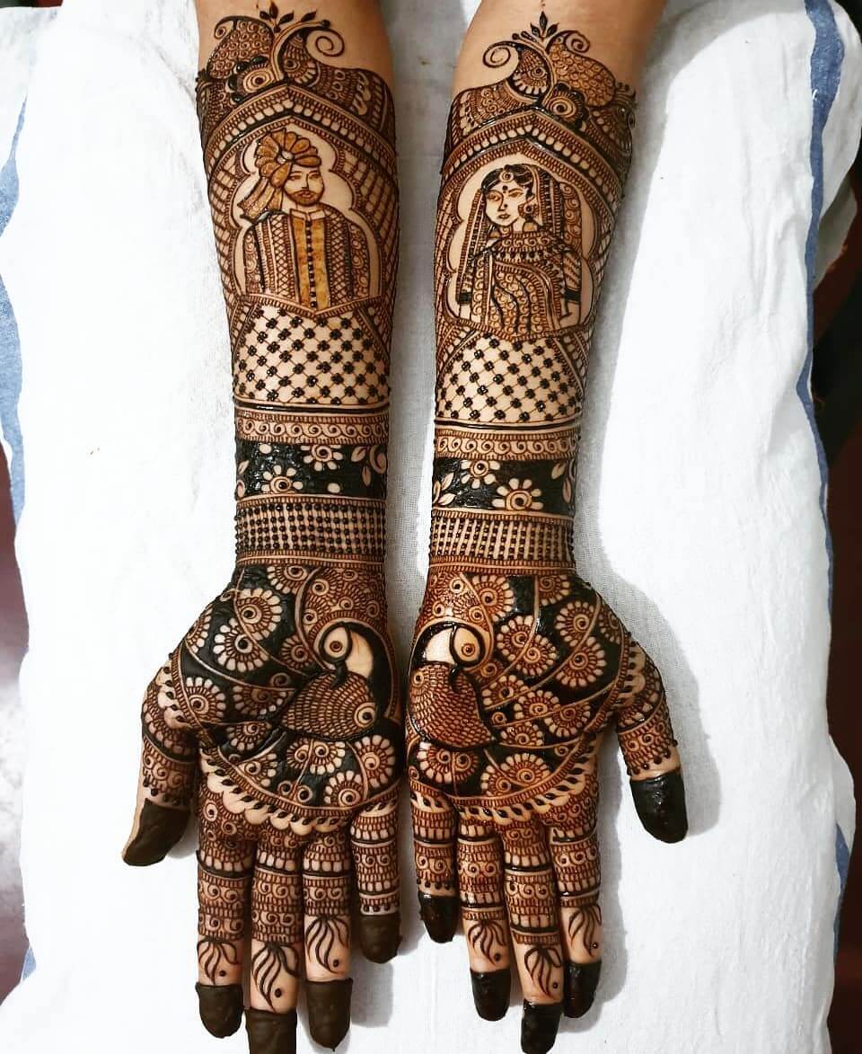 All Hand Front Marriage Mehndi Art