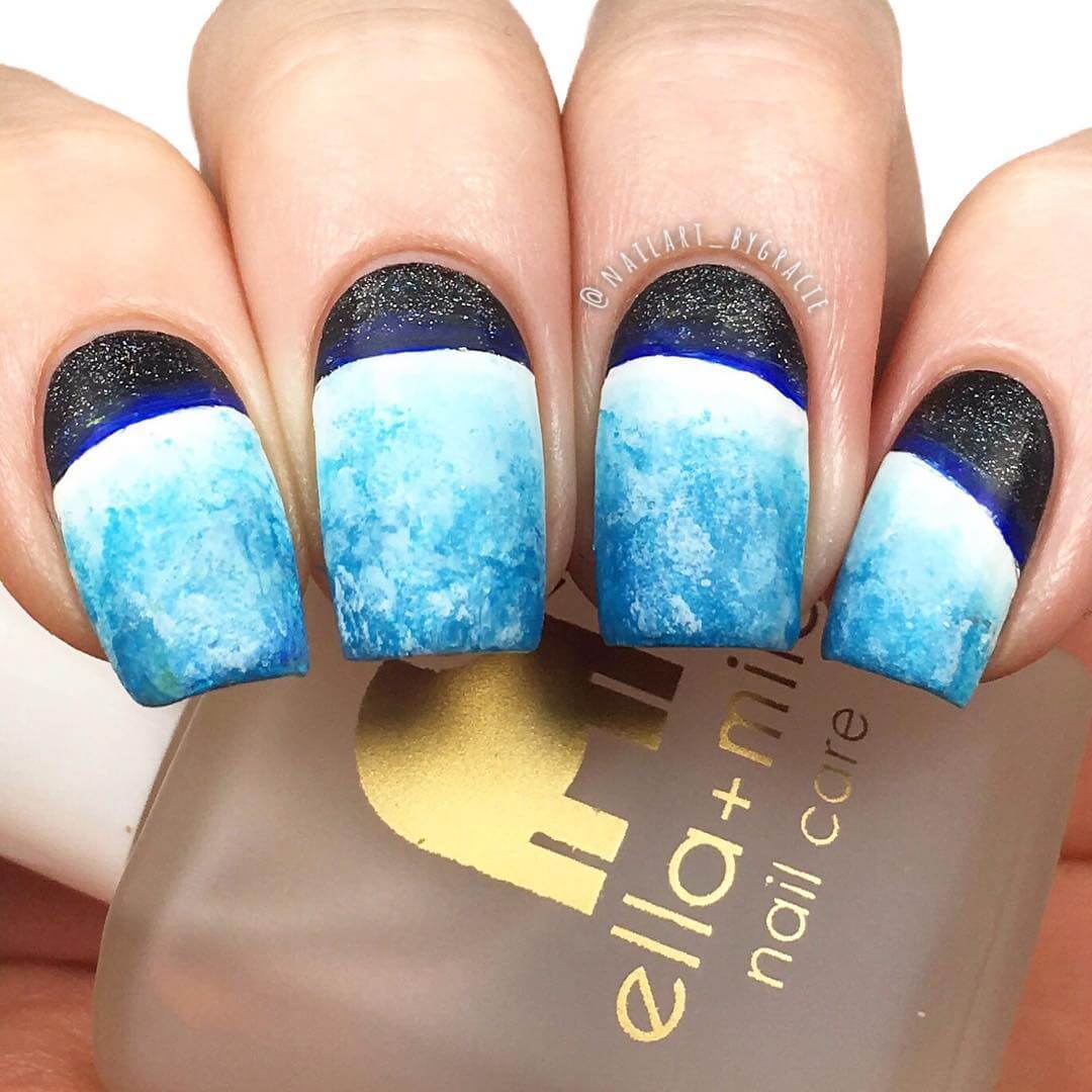 The Day and Night Nail Art For Earth Day
