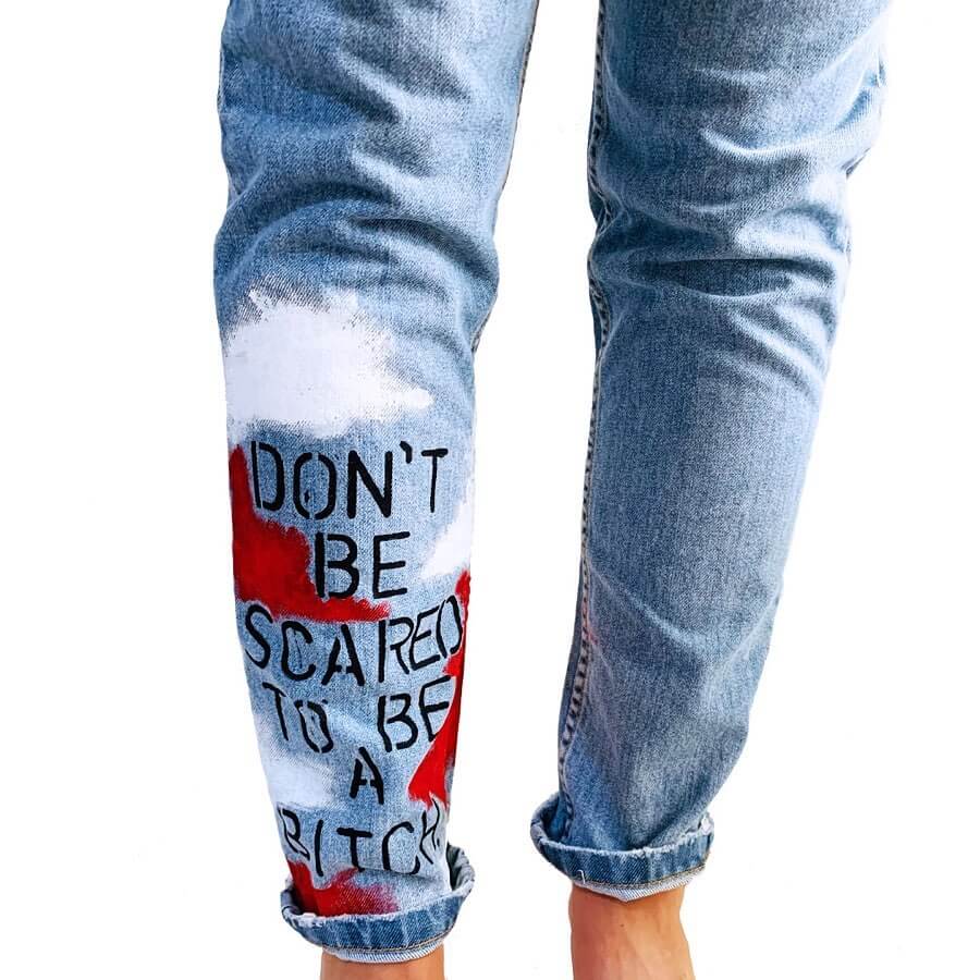 DIY Ideas To Transform Old Clothes write quotes on your worn out clothes 