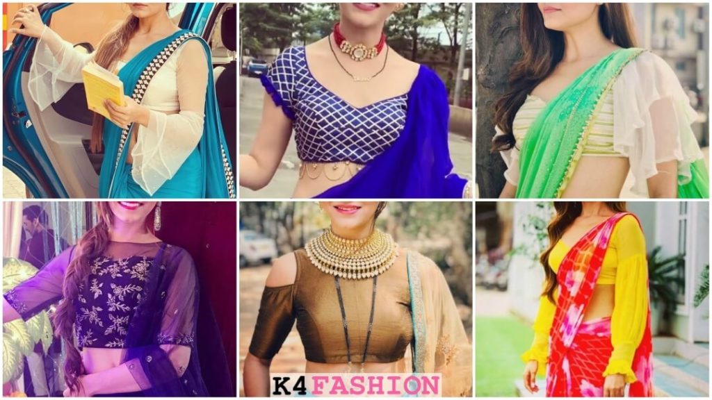 New stylish designer saree blouse design ideas inspired by Rubina