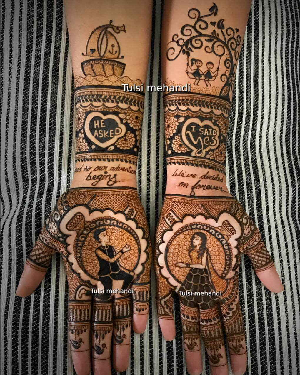 Add Quotes To Your Engagement Mehendi Design