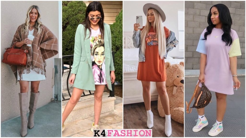Simple Ways To Wear A t-Shirt Dress - Outfits & Ideas