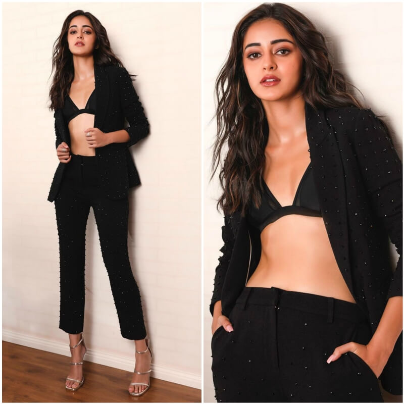Look like a stunner in Ananya's studded suit