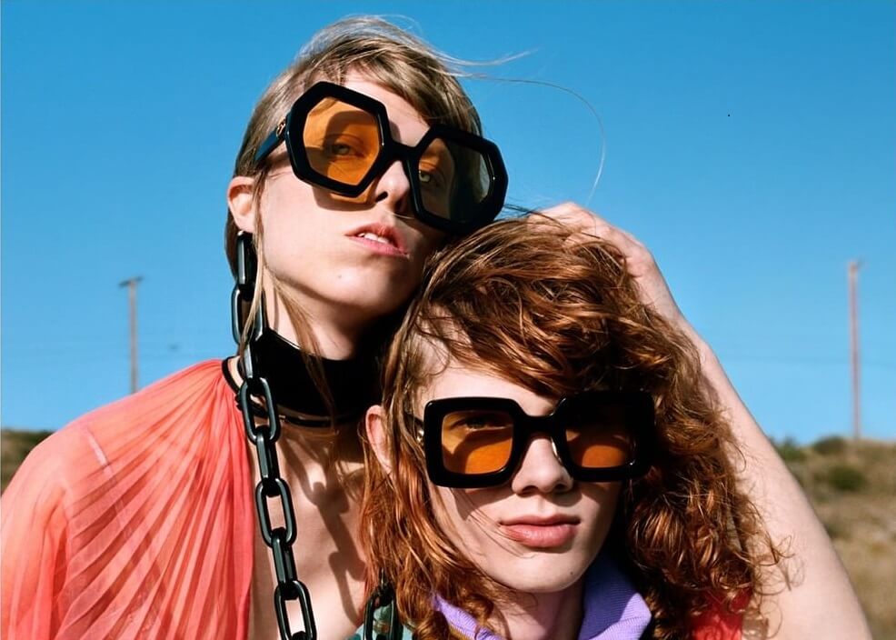 Acetate Sunglasses with Oversize Chains