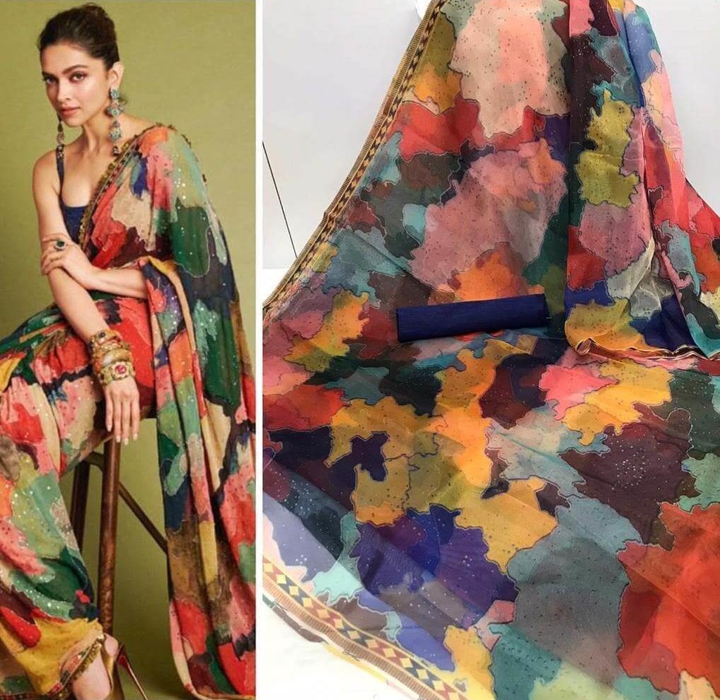 Digital Print printed saree