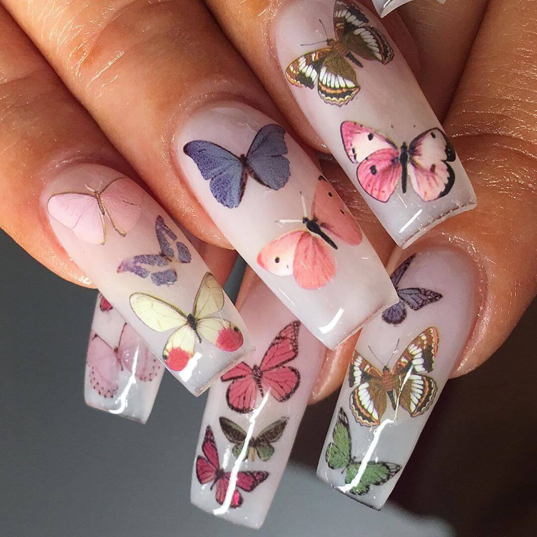 Summer Special Butterfly Nail Art