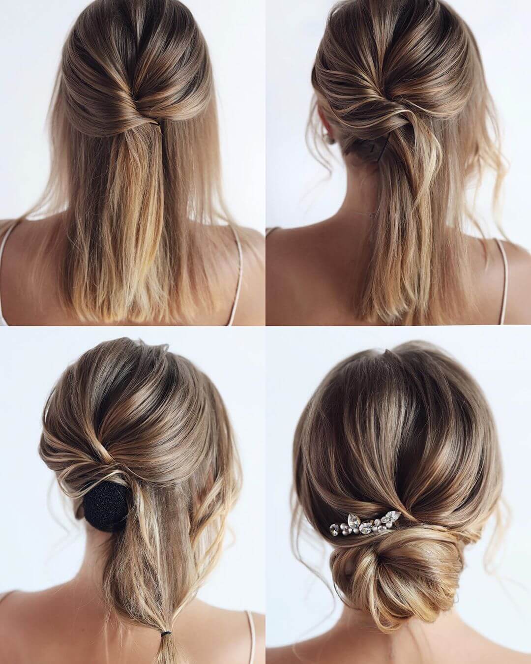 How to make a bun for short hair and hold it tight