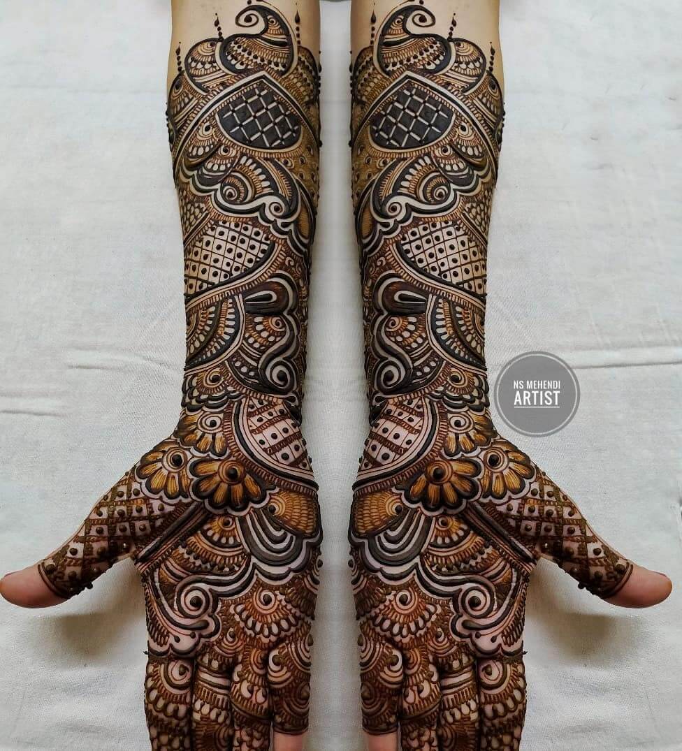 Traditional Touch Mehndi Designs For Front Hand