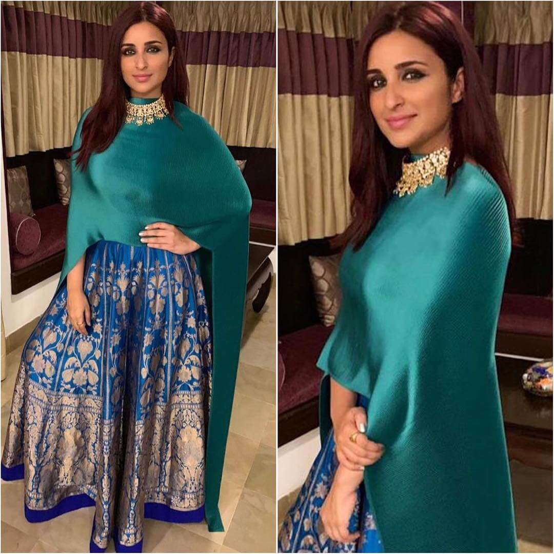 Designer Silk Blue Lehenga Latest Bollywood Inspired Diwali Outfits