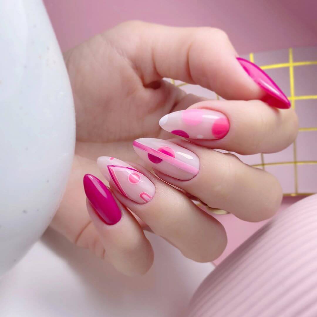  Pink Angelic nails Art Designs