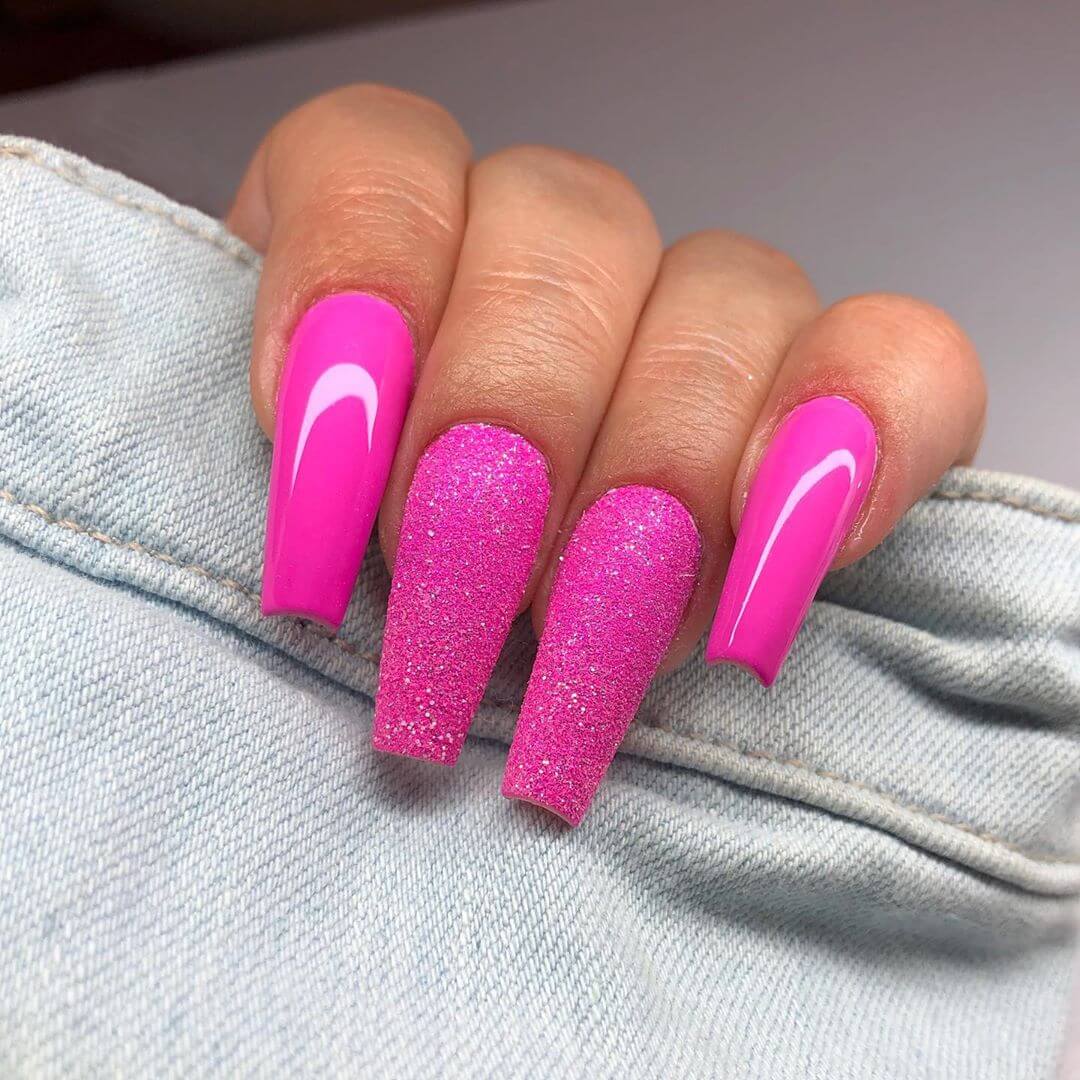 Rock the basic Pink Nail Art Designs