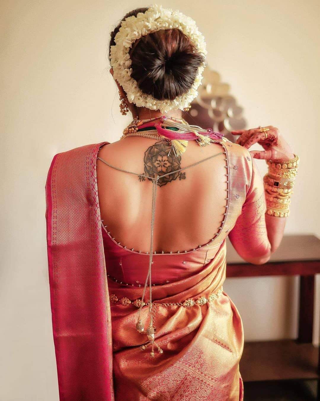  South Indian Real Bride Designer Blouse Designs