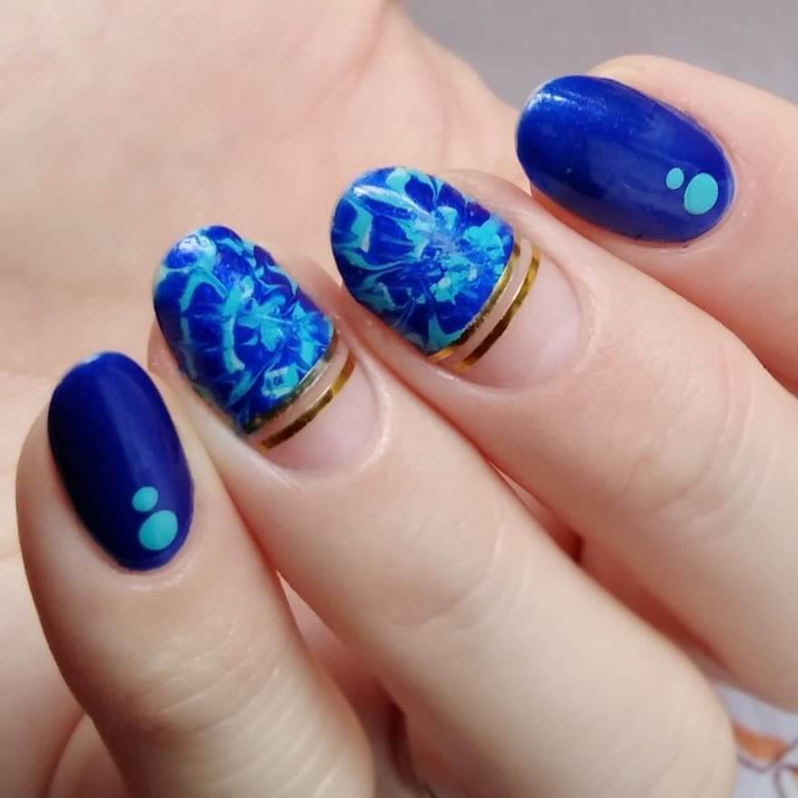 Royal Blue Nail Art Designs