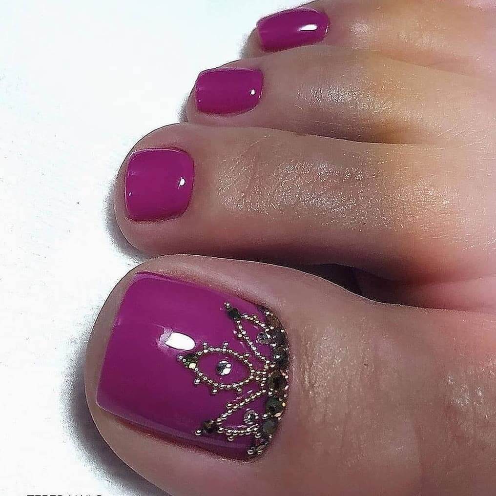 Purple Toe Nail Art Designs