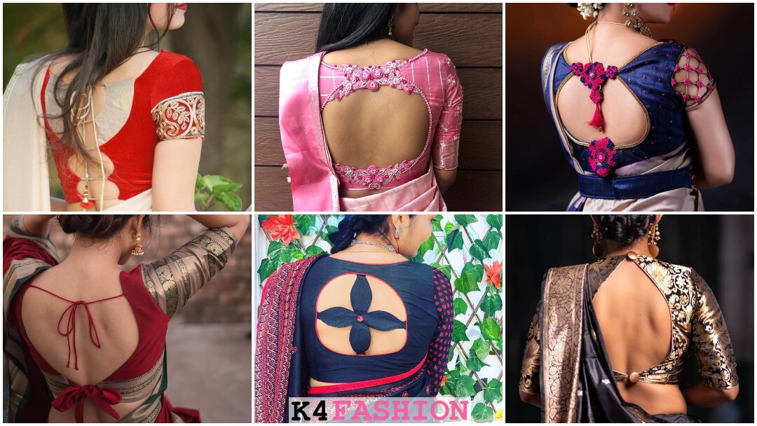 Silk Saree Blouse Back Neck Design