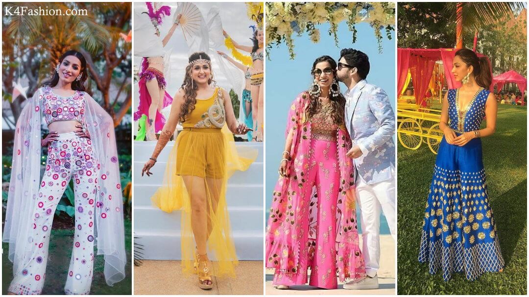 Bridal Jumpsuit Outfits for Haldi & Mehndi Ceremony - K4 Fashion