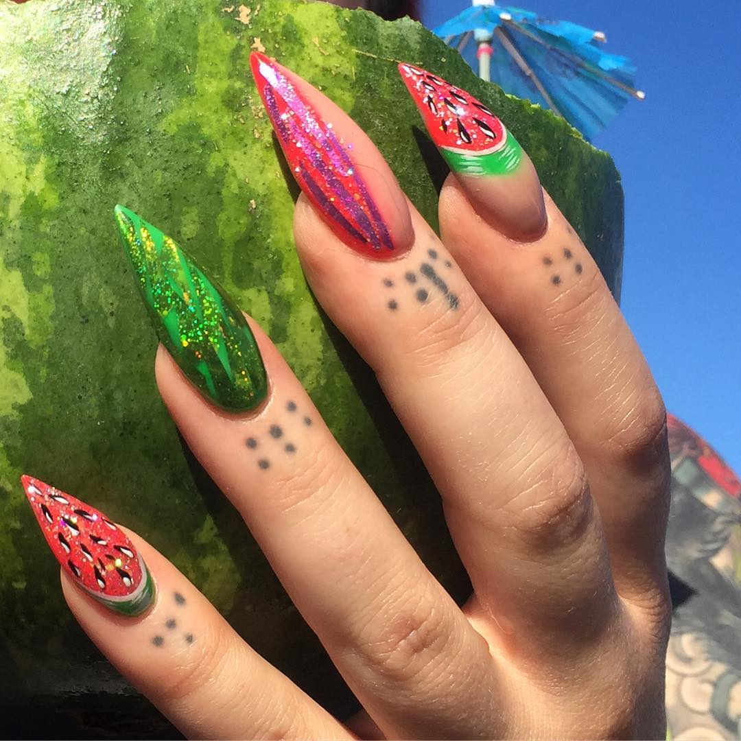 Best Watermelon Nail Art Designs