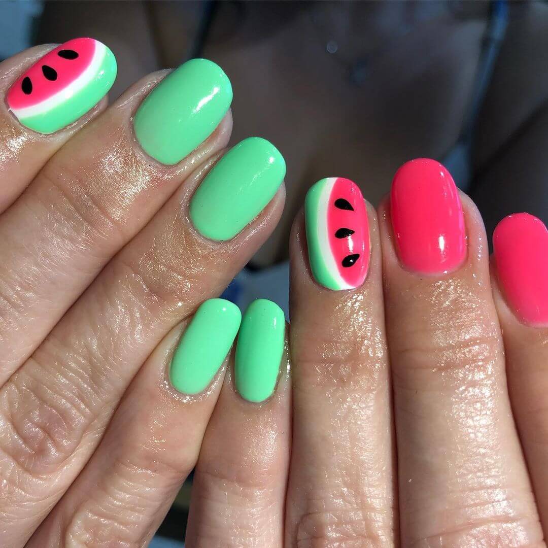 TYPICAL MYSTIC WATERMELON NAILS