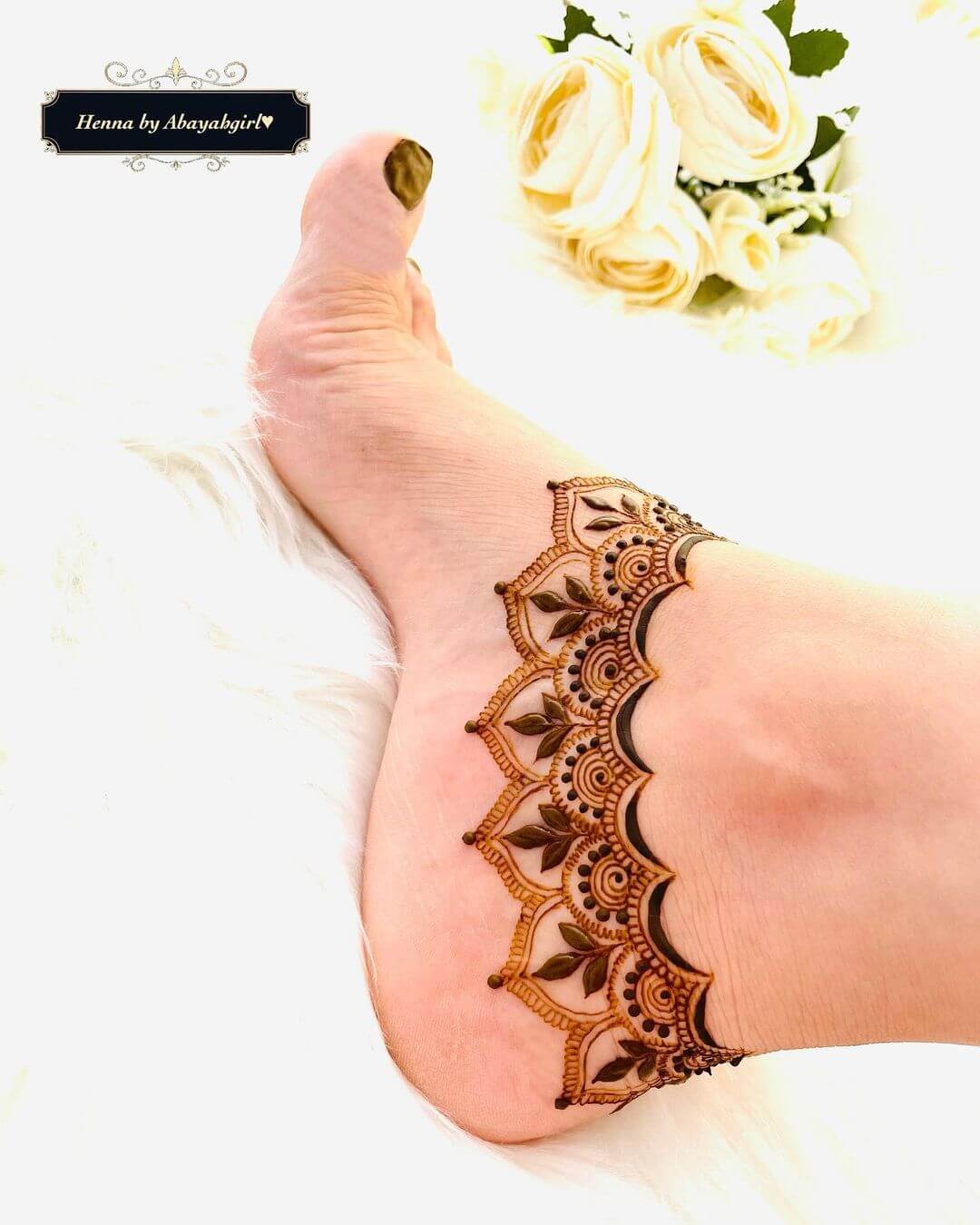 Chain anklet mehndi design Intricate Anklet Mehendi Design