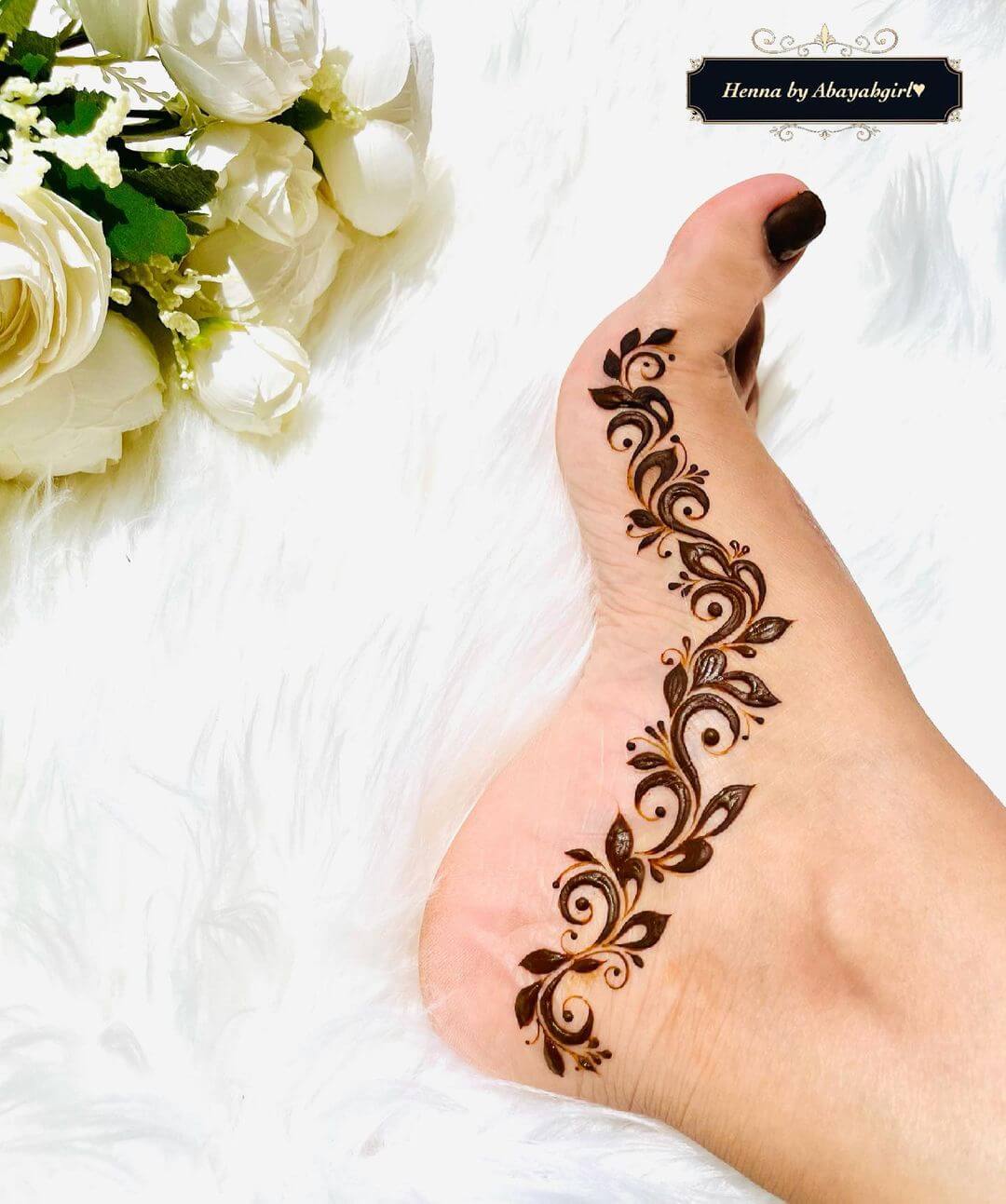 Elegant Henna Tattoo Designs for Feet Elegant Henna Design For Feet