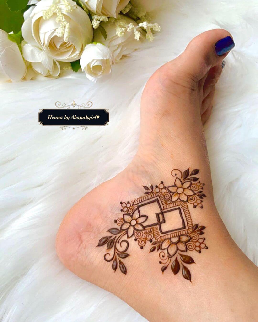 Elegant Henna Tattoo Designs for Feet Elegant Henna Tattoo Design For Feet