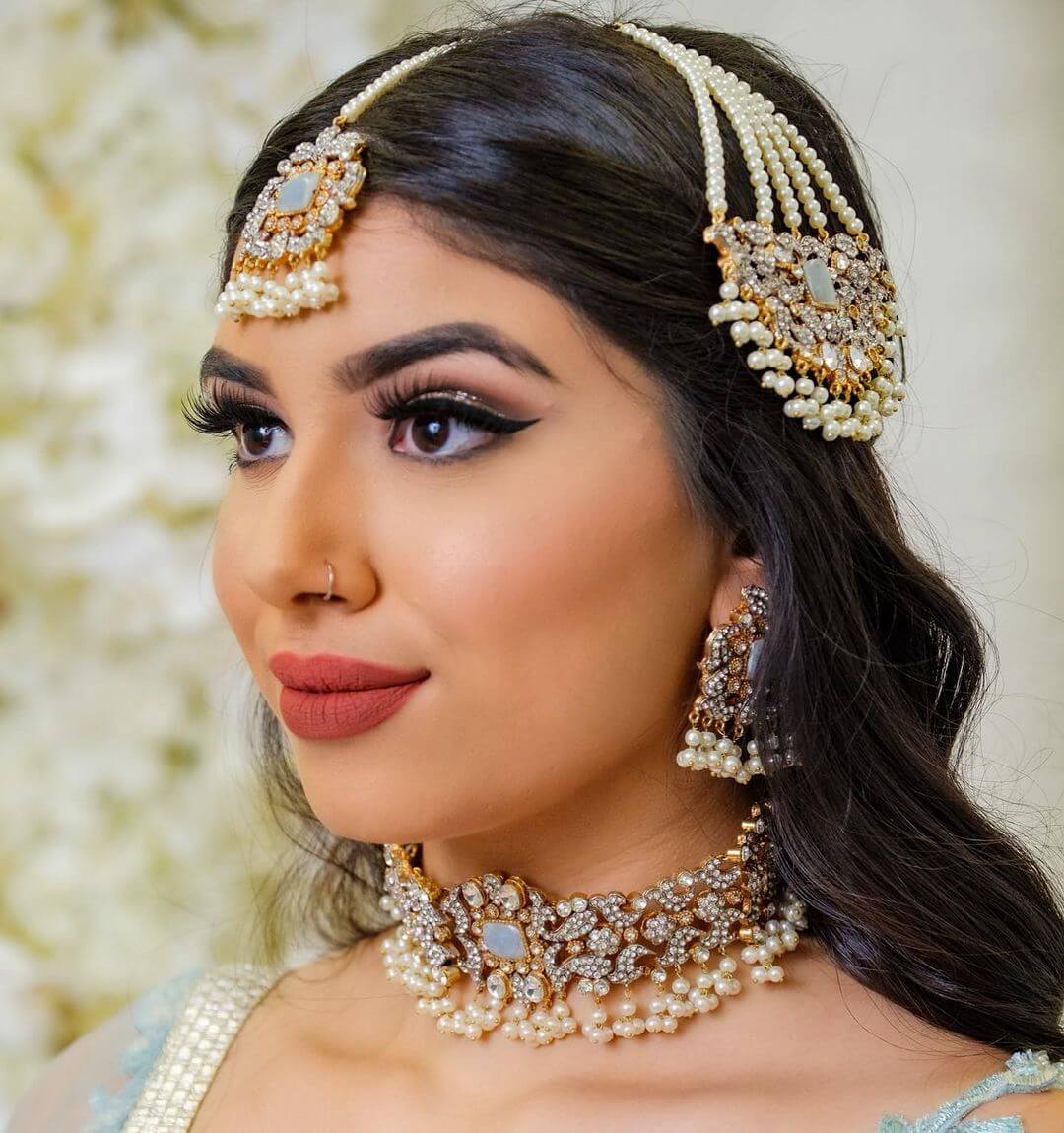 Purely Pearled Passa/Jhoomar Designs For Muslim Bride