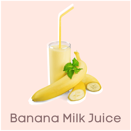 Banana & Milk Juice Fruit Juices To Gain Weight with High Calorie
