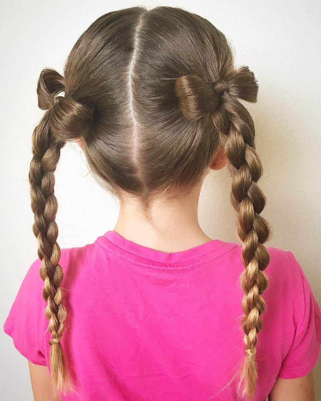 Pigtail Braids With Bow Tie Hairstyle