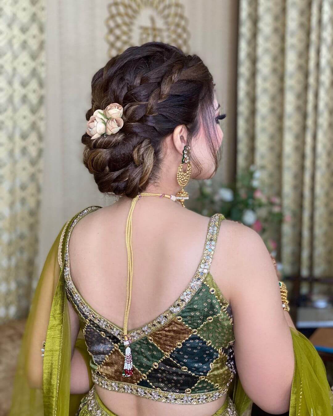 Hairstyle with saree - Sareeing.com