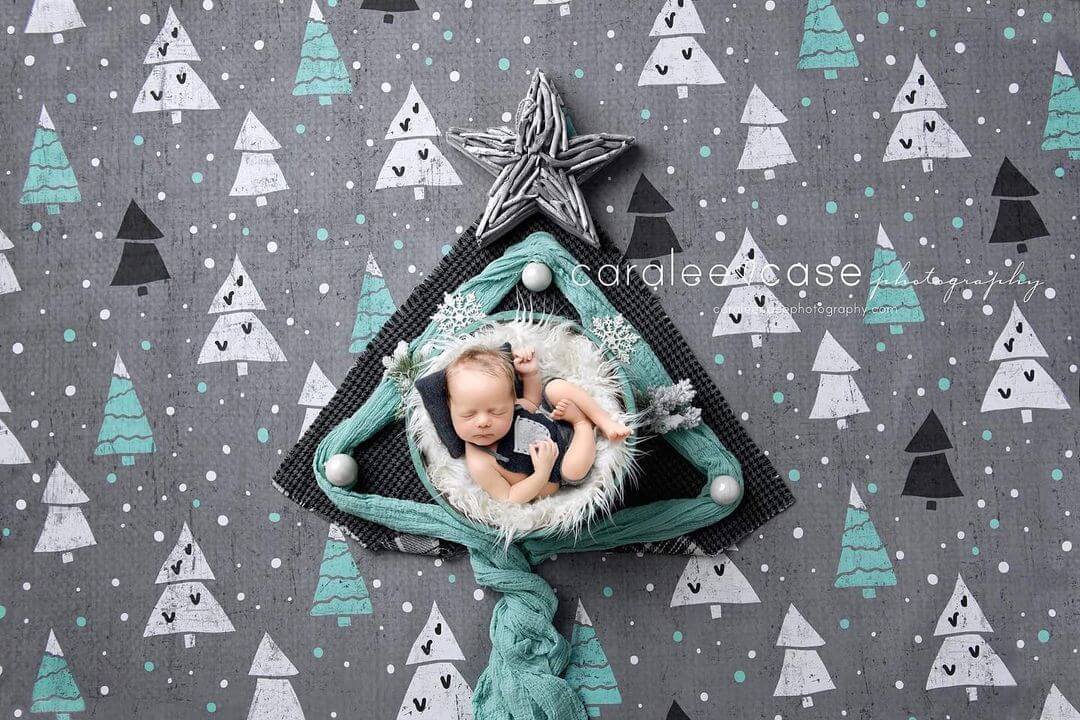 Christmas Photoshoot Ideas for Your Baby Make The Photo Look Like Its On Wall