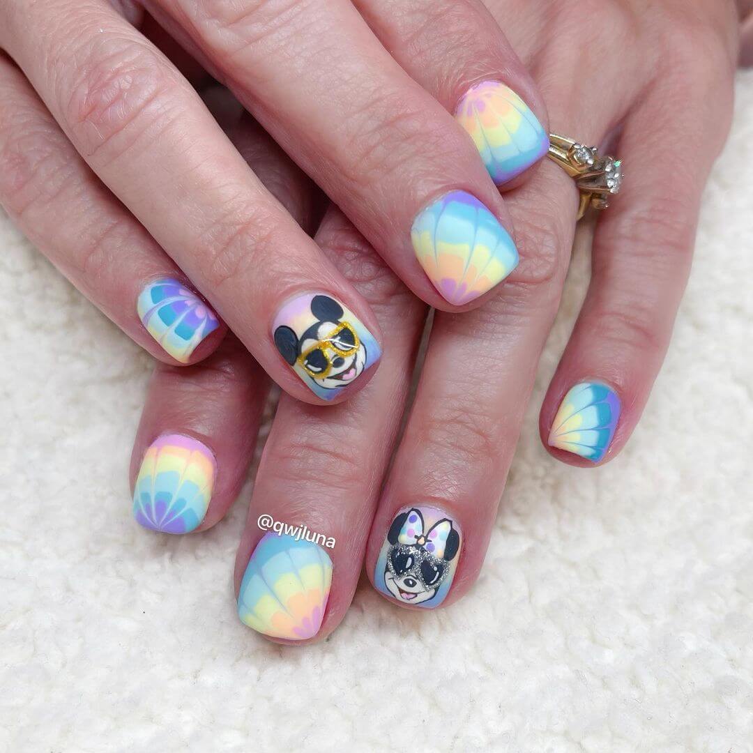 Disney Nail art Designs Heart Eye Popping Out Is Purloining Hearts