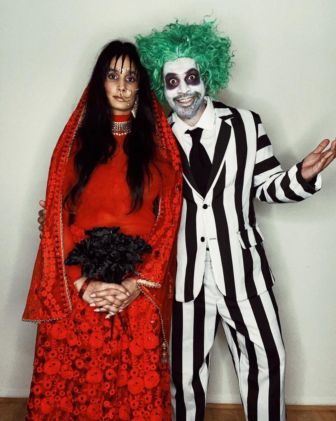 Halloween Costumes for Couple Golden Asian Bride Circus Theme Couple Halloween Costumes