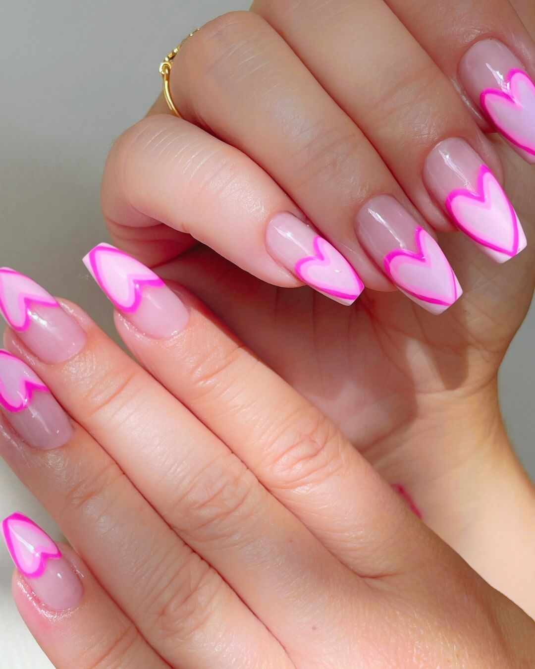 Heart Nail Art Designs Let the heart design be at the top