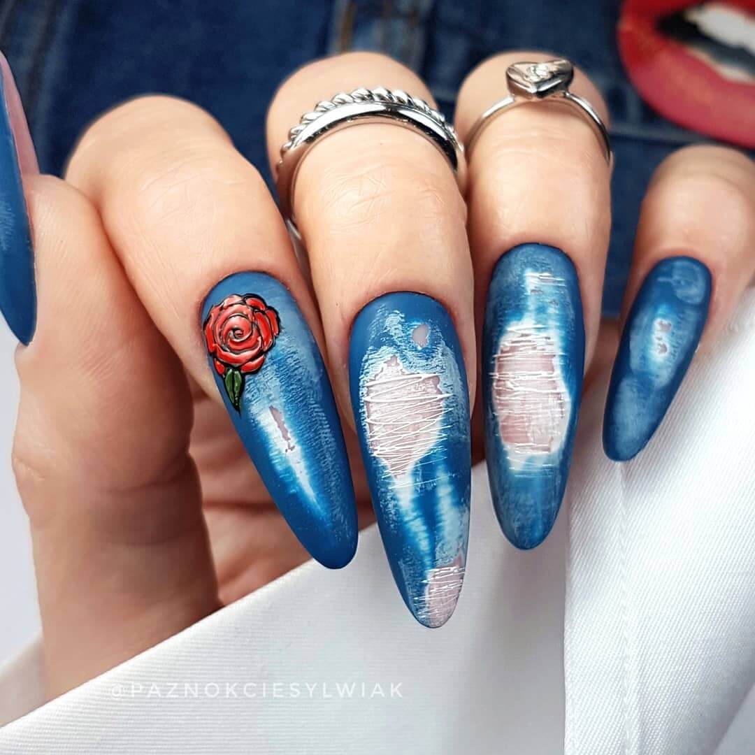 Jeans and Zipper Nail Art Patch It Up