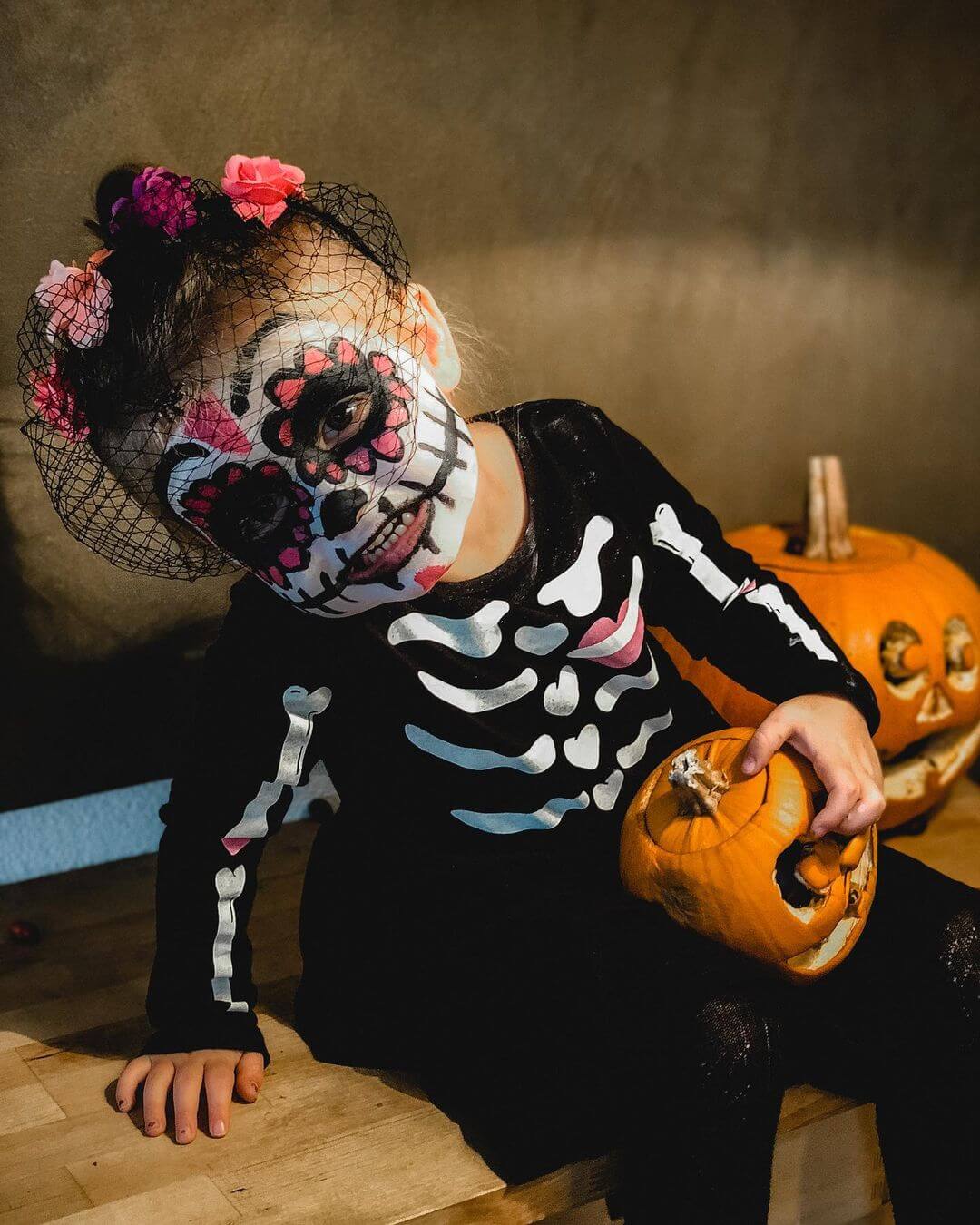 Kid's Halloween Makeup Sweet Skeleton