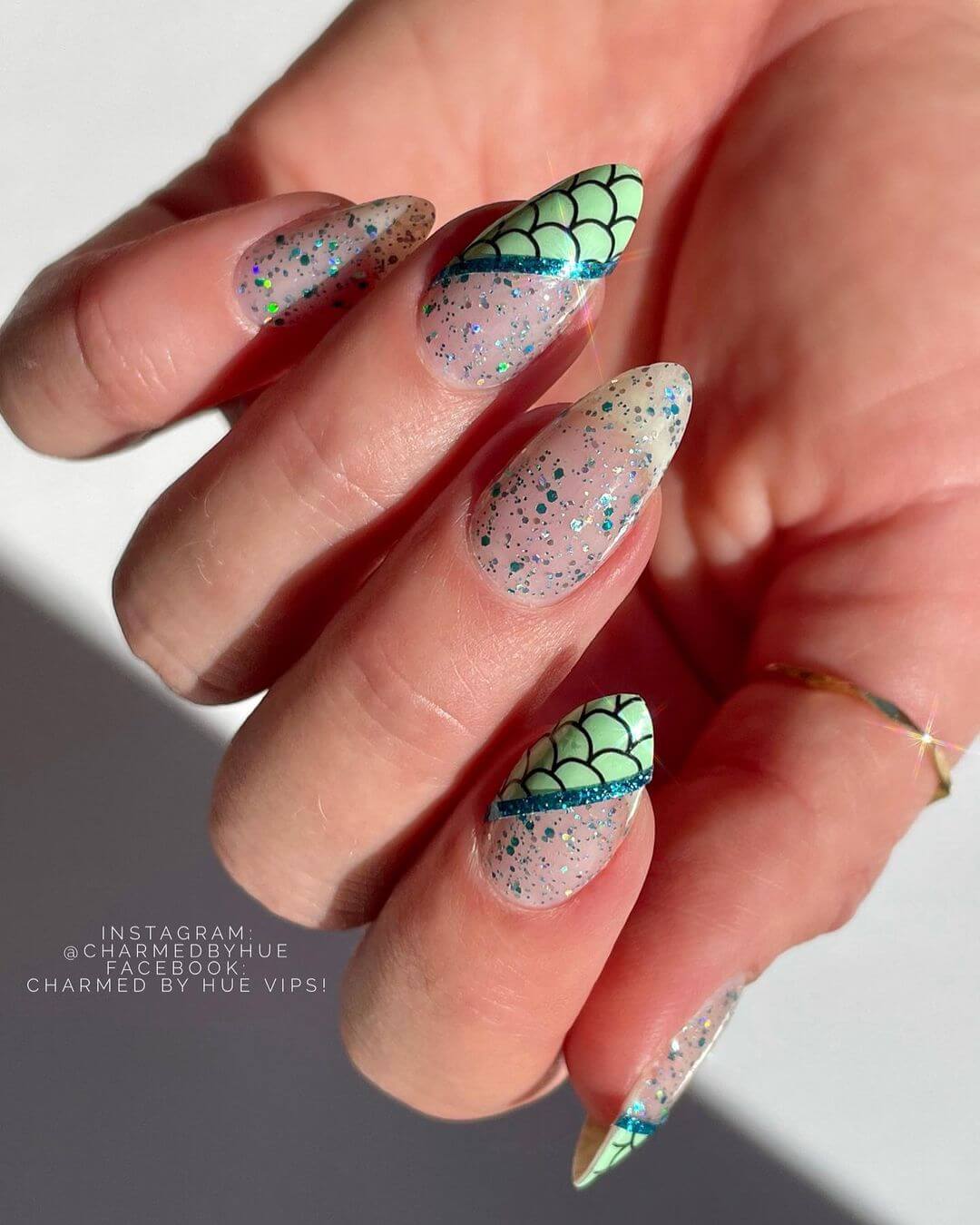Mermaid Nail Art Designs For The Love Of Sea Green