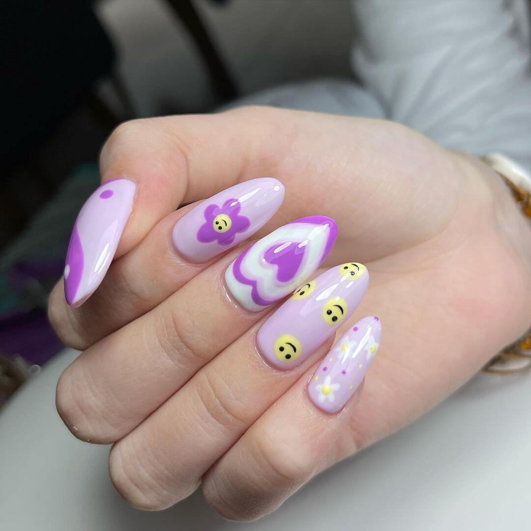 Purple Nail Art Designs Let Your Fingers Smile Through Its Flowers!