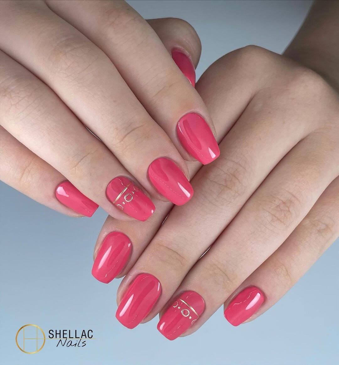 Pink Shellac Nails