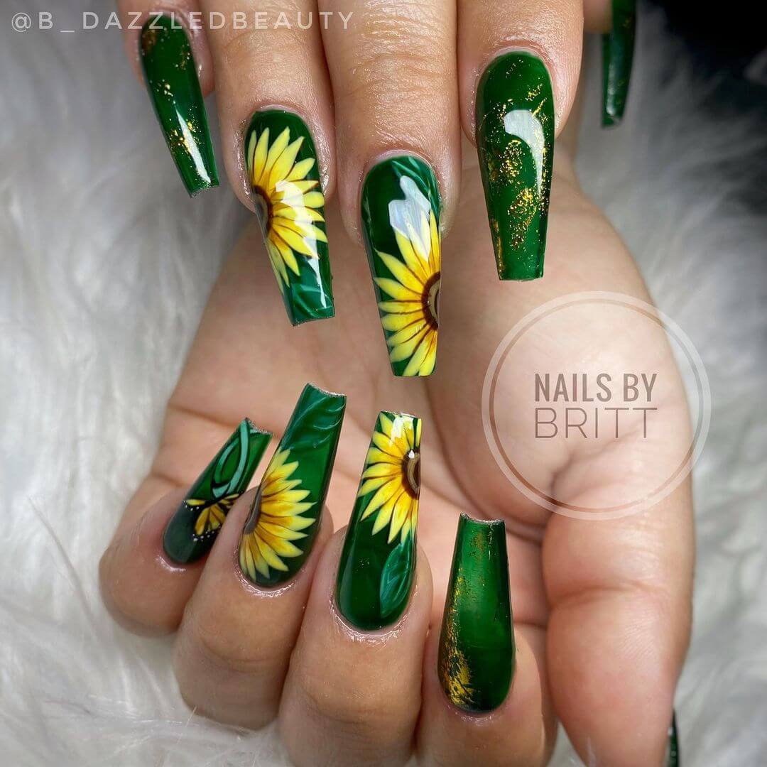 Greens And Sunflowers