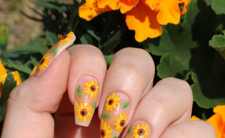 Sunflower Nail Art Designs for Beginners - K4 Fashion