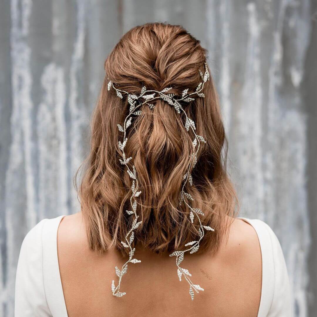Wedding Guest Hairstyles Partition the front hairs and tie them up