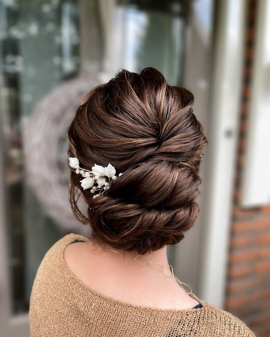 Wedding Guest Hairstyles Fishtail braid and rolled up bun!