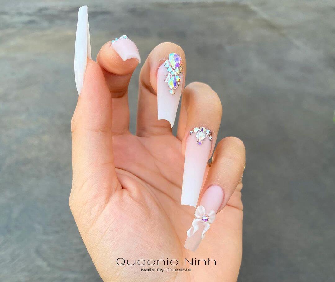 Bow Tie Ombre Nail Art - 3D Nails
