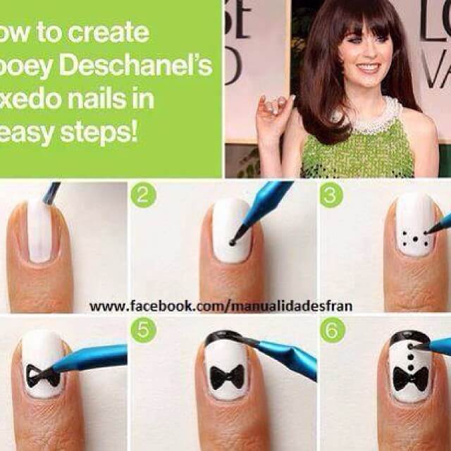 Step by Step Guide For Bow Tie Nails