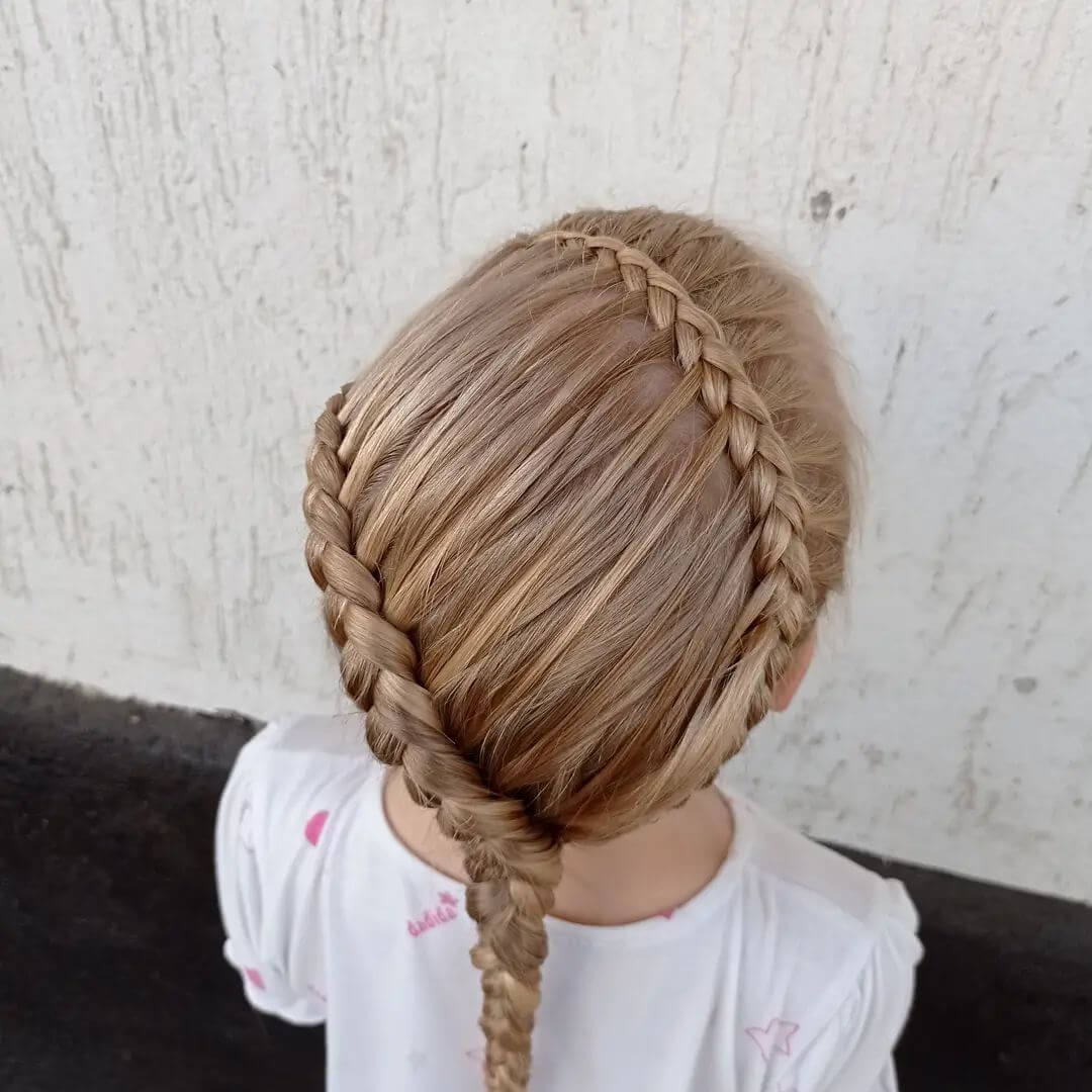 Crown knotted braid hair for kids