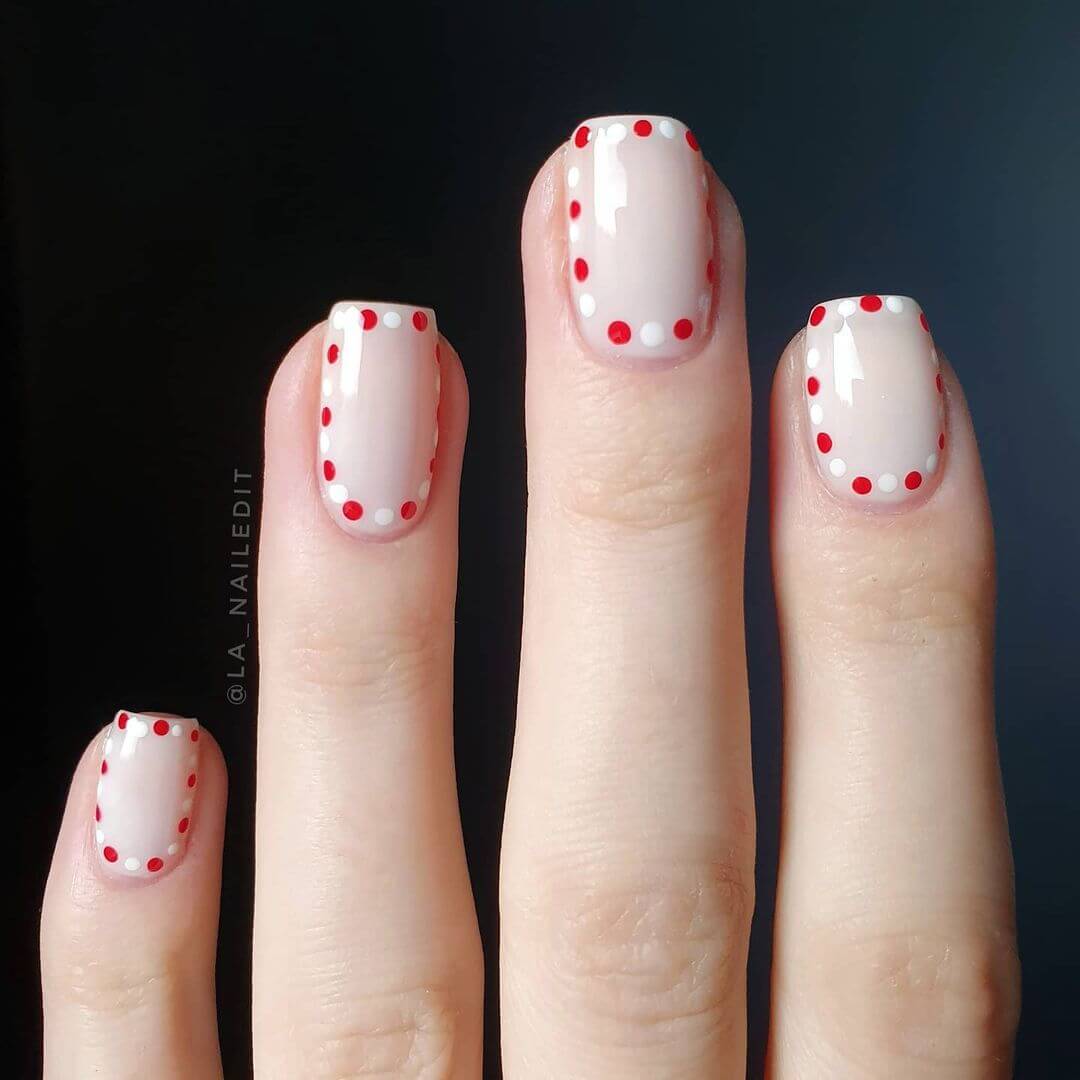 Christmas Nail Art Designs Christmas dots nail art design