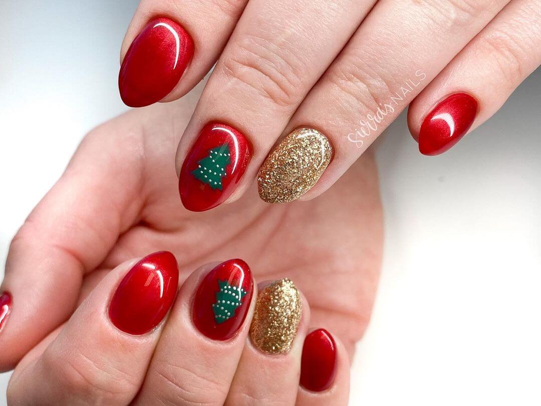 Christmas nail art designs The Christmas Tree Twins 
