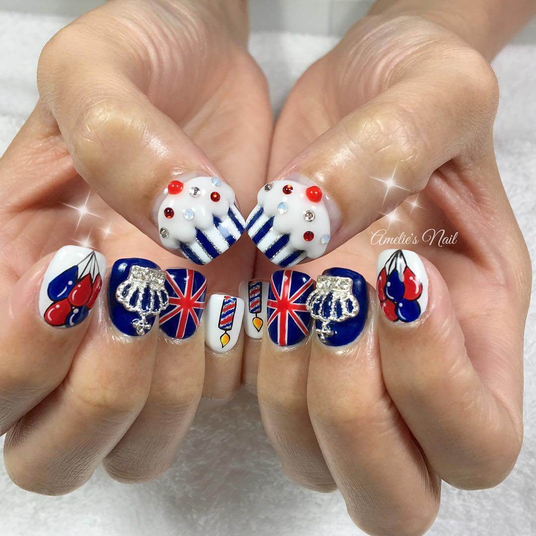 Try adding 3D nail art to your cupcakes