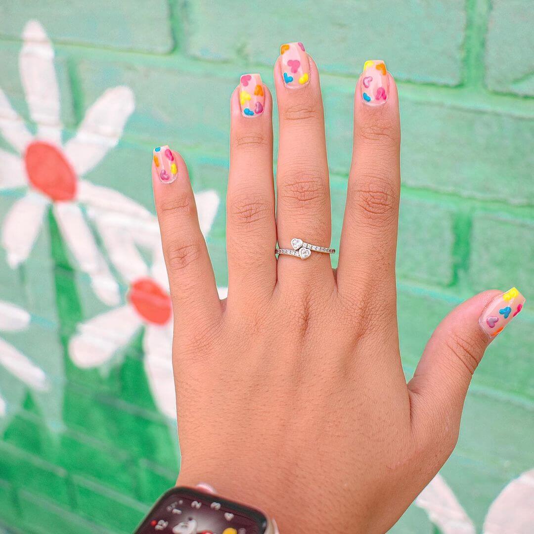 Disney Nail Art Designs Mickey mouse colourful heads