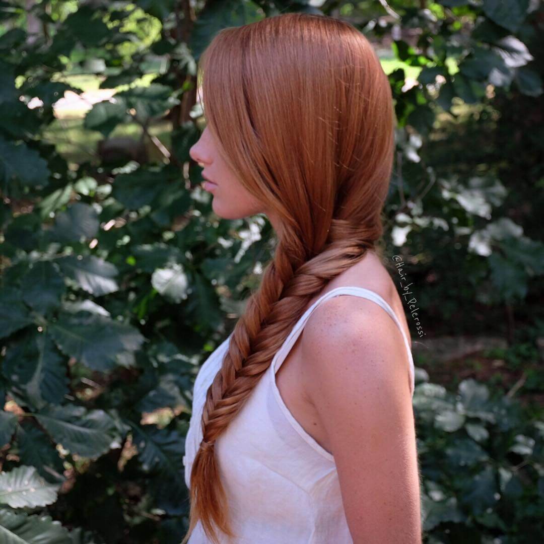 Everyday Hairstyles For Long Hair Simple fishtail braid is elegant of all!